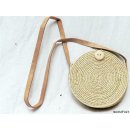 Raffia Bast Raphia Umh&auml;ngetasche Disc natur 20 / 30 / 35 cm