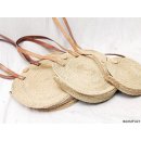 Raffia Bast Raphia Umh&auml;ngetasche Disc natur 20 / 30 / 35 cm