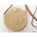 Raffia Bast Raphia Umh&auml;ngetasche Disc natur 30 cm Code gelb
