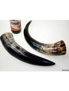 Zier- und Trinkhorn 40 cm 1A Qualit&auml;t 0,5 bis 0,59 Liter = Code D