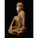 MF041 AloAlo Kopfskulptur der Mahafaly hockender Mann 30 cm 1950