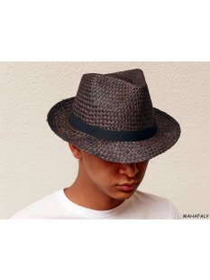 Herrenhut Strohhut Hubert Tabakbraun aus Raphia 32 x 38...