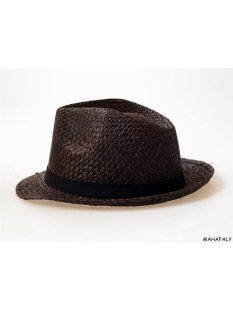 Herrenhut Strohhut Hubert Tabakbraun aus Raphia 32 x 38 cm = Code B