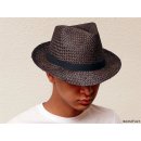 Herrenhut Strohhut Hubert Tabakbraun aus Raphia 32 x 38 cm = Code B