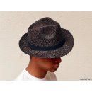 Herrenhut Strohhut Hubert Tabakbraun aus Raphia 32 x 38 cm = Code B
