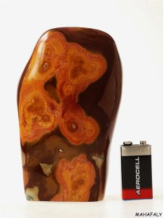 JaS13 Skulptur Freeform polychromer Madagaskar Jaspis 14...