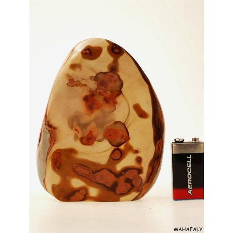 JaS14 Skulptur Freeform polychromer Madagaskar Jaspis 13 cm 620 g