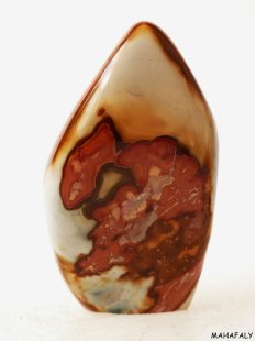 JaS17 Skulptur Freeform polychromer Madagaskar Jaspis 11 cm 515 g