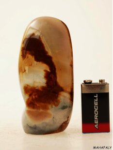 JaS40 Skulptur Freeform polychromer Madagaskar Jaspis 11...