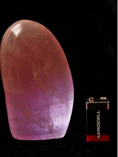 RQS03 Rosenquarz Skulptur poliert Freeform 13 cm original...