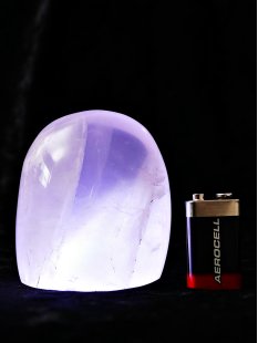 RQS20 Rosenquarz Skulptur poliert Freeform 9 cm original...