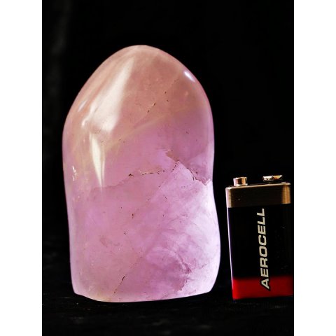 RQS21 Rosenquarz Skulptur poliert Freeform 10,5 cm original Madagaskar 755 g