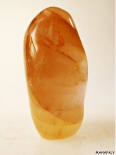 BKSH28 Bergkristall H&auml;matit Madagaskar Freeform Skulptur 14 cm 1415 g