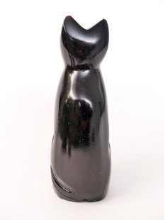 Hornfigur Katze = Code E  schwarz 12 cm