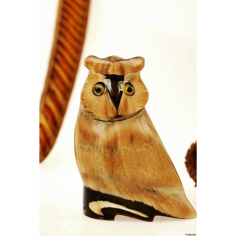 Hornfigur Waldohreule hell seitlich  - 40 % = Code D 9 cm