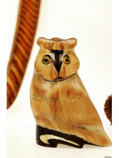 Hornfigur Waldohreule hell seitlich  - 40 % = Code D 9 cm