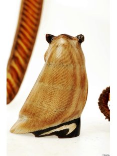 Hornfigur Waldohreule hell seitlich  - 40 % = Code D 9 cm
