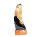 Hornfigur Waldohreule auf Holzsockel = Code J 24-25 cm