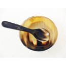 Horn Schale klein  6,5 cm rund mit L&ouml;ffel=  Code C