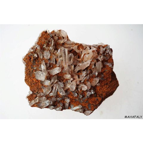 KS130 Kristall Stufe Madagaskar Formation H&auml;matit Quarz 1200 g 15 x 11 x 8 cm