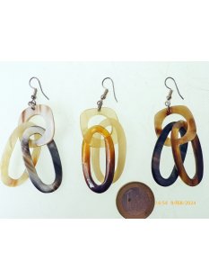 1 Paar Horn Ohrh&auml;nger / Ohrring 50 mm Rivo4 = Code C