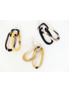 1 Paar Horn Ohrh&auml;nger / Ohrring 50 mm Rivo4 = Code C