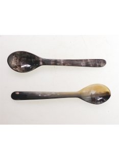 Horn Eierl&ouml;ffel gerade leicht gemasert 1 St&uuml;ck 1A Qualit&auml;t = 13 cm Laffe 27 x 40 mm