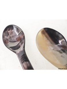 Horn Eierl&ouml;ffel gerade leicht gemasert 1 St&uuml;ck 1A Qualit&auml;t = 13 cm Laffe 27 x 40 mm