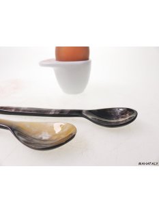 Horn Eierl&ouml;ffel gerade leicht gemasert 1 St&uuml;ck 1A Qualit&auml;t = 13 cm Laffe 27 x 40 mm