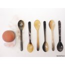 Horn Eierl&ouml;ffel gerade leicht gemasert 1 St&uuml;ck 1A Qualit&auml;t = 13 cm Laffe 27 x 40 mm