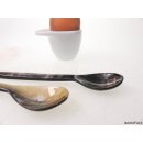 Horn Eierl&ouml;ffel gerade leicht gemasert 1 St&uuml;ck 1A Qualit&auml;t = 13 cm Laffe 27 x 40 mm