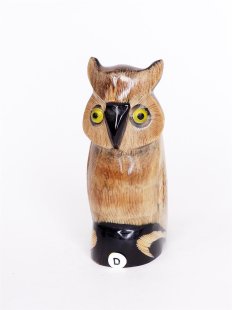 Hornfigur Waldohreule hell gerade  - 40 % = Code D 9 cm