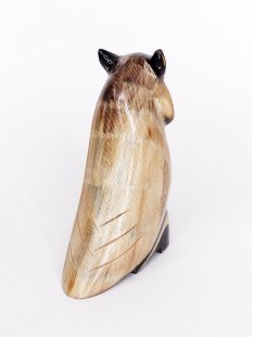 Hornfigur Waldohreule hell gerade  - 40 % = Code D 9 cm