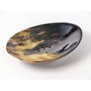 Horn Seifenschale mit Fu&szlig; oval 17 x 13 cm 1A Qualit&auml;t = Code E