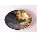 Horn Seifenschale mit Fu&szlig; oval 17 x 13 cm 1A Qualit&auml;t = Code E