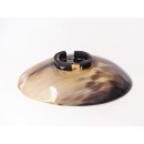 Horn Seifenschale mit Fu&szlig; oval 17 x 13 cm 1A Qualit&auml;t = Code E