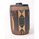 Boite &acute;de Mahafaly Vorratsdosen aus Weichholz mit naiver Brandmalerei ca.18 cm hoch = Code E