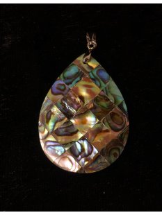 Perlmutt Anh&auml;nger echte Abalone einseitig...