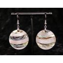 1 Paar Ohrh&auml;nger Perlmutt echte Abalone/Shell rund 5 cm = Code D