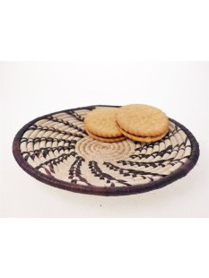 Sahafa Raphia Flachschale Wanddeko geometrische Spiral...