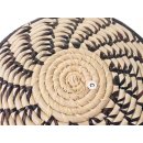 Sahafa Raphia Flachschale Wanddeko geometrische Spiral Muster schwarz D 20 cm = Code C