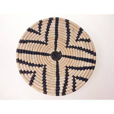 Sahafa Raphia Flachschale Wanddeko geometrisches Sternensymbol D: 23 cm = Code D