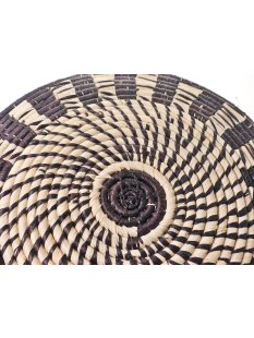 Sahafa Raphia Flachschale Wanddeko geometrisches Sonnensymbol schwarz D: 30 cm = Code E