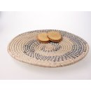 Sahafa Raphia Flachschale Wanddeko geometrisches Sonnensymbol schwarz D: 30 cm = Code E