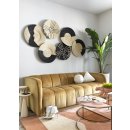 Sahafa Raphia Flachschale Wanddeko geometrisches Sonnensymbol schwarz D: 30 cm = Code E