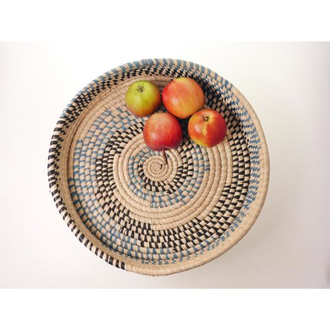 Sahafa Raphia Flachschale Wanddeko geometrische Muster D: 30 cm = Code E