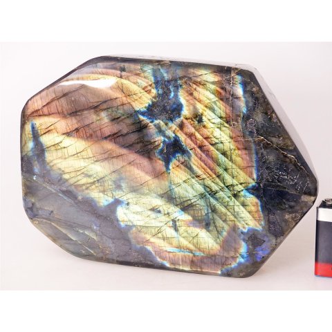 LA20 Labradorit Madagaskar polychrom Freeform poliert 3540g 19 x 13 cm