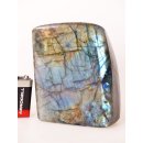 LA23 Labradorit Madagaskar polychrom Freeform poliert 1020 g 12 x 9 cm
