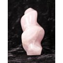 RQS01 Rosenquarz Skulptur Flamme poliert 14 cm original Madagaskar 910 g