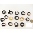 1 x Fingerringe stark reduziert echt Horn Farb- und Designmix kleine Formen
